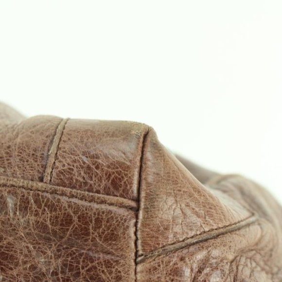 Balenciaga Brown Leather The Sunday Tote 61bl55s - Picture 8 of 12